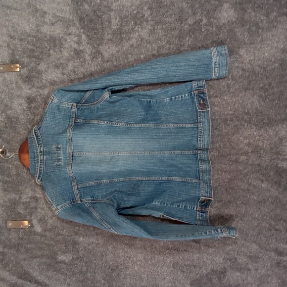 Eddie Bauer Jean Button Jacket Classic Vintage Trucker Look Womens Small - Picture 3 of 8